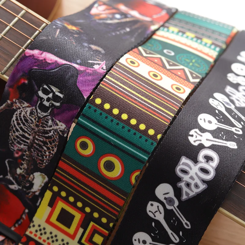 Guitar Strap Adjustable Leather Strap Folk Guitar Electric Bass Ukulele Accessories