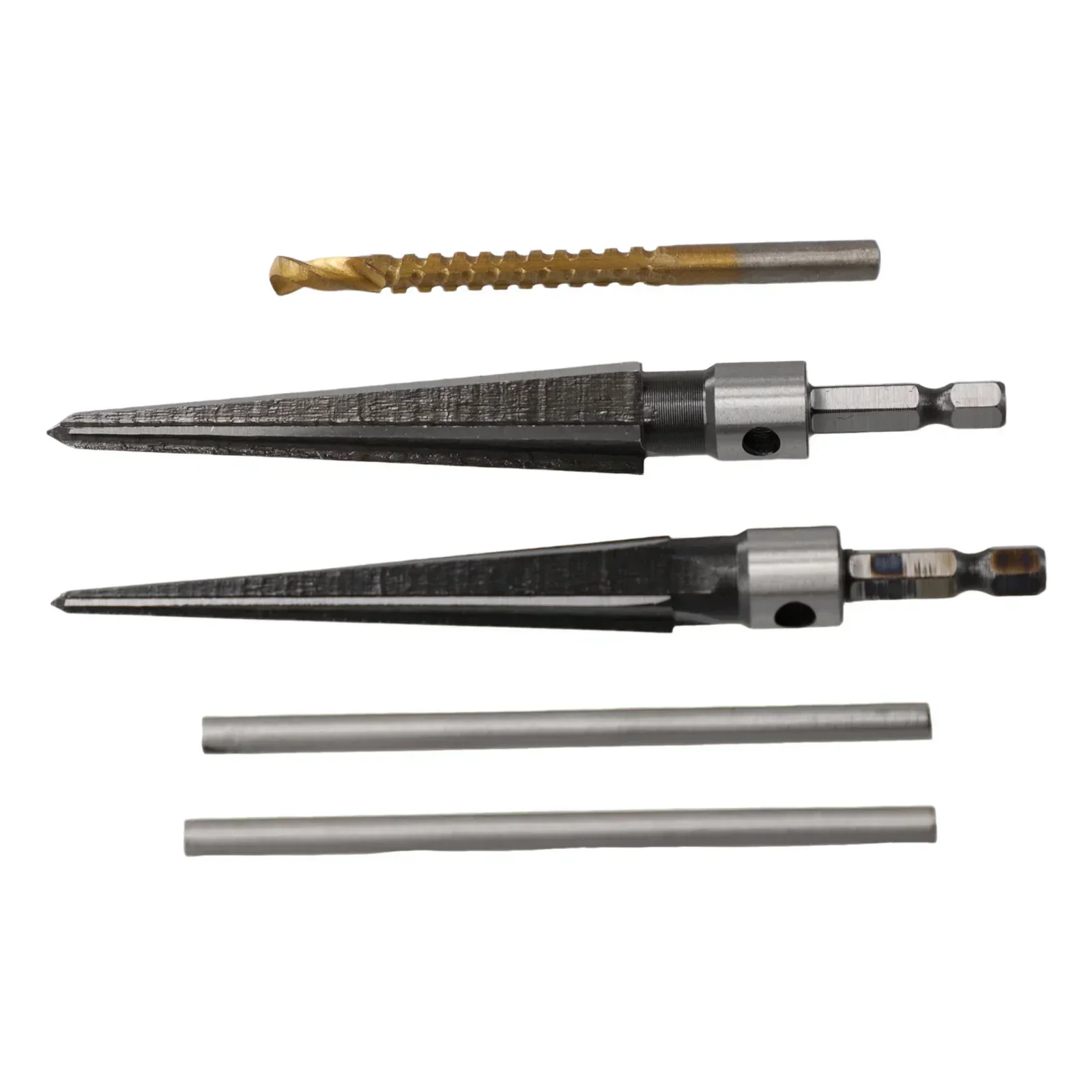 Taper Reamer With 6mm Drill Hand Metal Reamer Deburring Enlarge Pin Hole Handheld Reamer For Plastic Wood Metal Drilling Tools 2