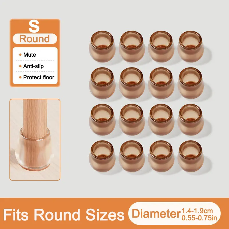 Silicone Furniture Leg Protectors with Felt Pads - Floor-Safe Chair and Table Foot Covers (24/4 Pack)