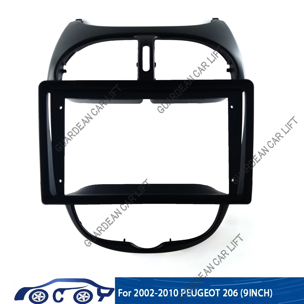 9 Pollici 2 Din Car Dashboard Frame Car Dvd Frame Radio Panel Frame Pannello Di Navigazione Per Peugeot 206 2000-2010 2 Din Android