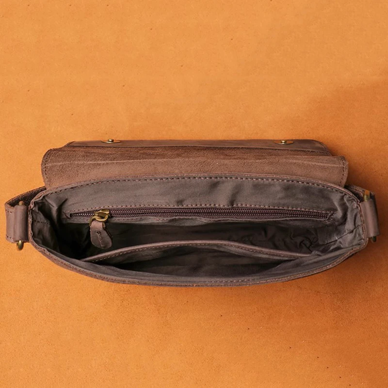 حقيبة رجالية جلدية من جلد البقر، بتصميم كتف عصري،...