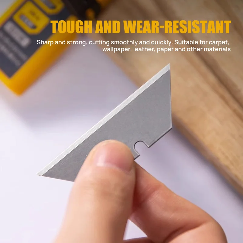 Deli Special Knife Blades Steel Material Utility Knife Trapezoid Blades Replacement DIY Art Craft Cutter Tool Blades 10/30/50Pcs 6
