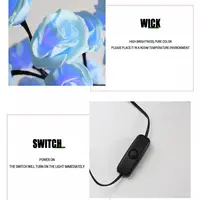 24 LED Rose Tree Lights USB Plug Table Lamp Fairy Flower Night Light For Home Party Christmas Wedding Bedroom Decoration Gift 6