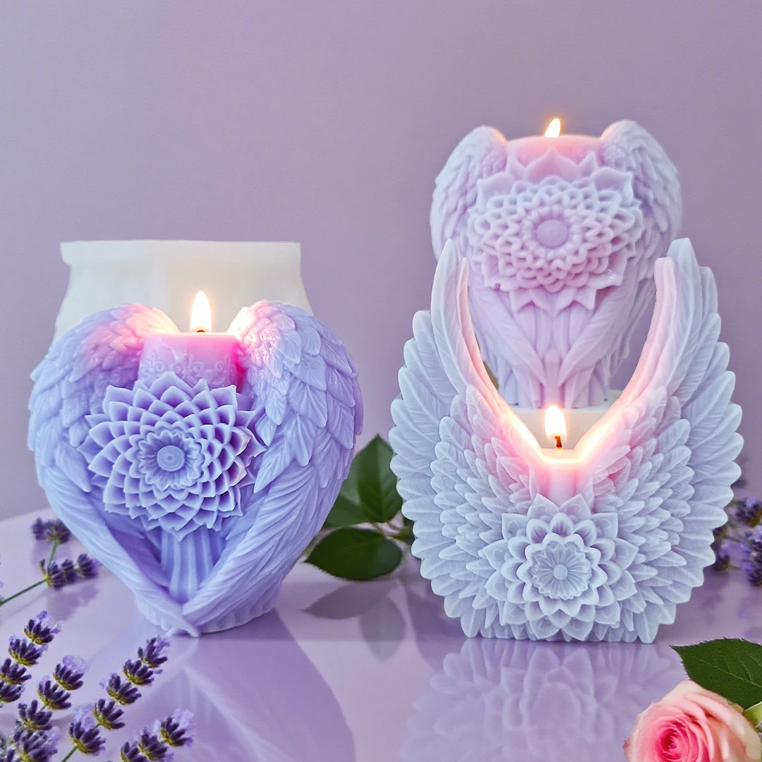 Elegant Flower Wing Mold 4
