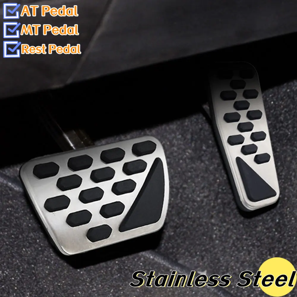 Stainless Steel Car Pedals for Jeep Wrangler JL-Accelerator Brake Pedal Cover Pads Parts Accessories car pedals,pedal cover,stainless steel pedal cover
