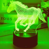 3D horse night light - USB powered, touch adjustable 1