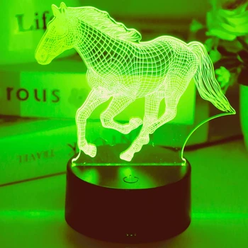 3D horse night light - USB powered, touch adjustable 1