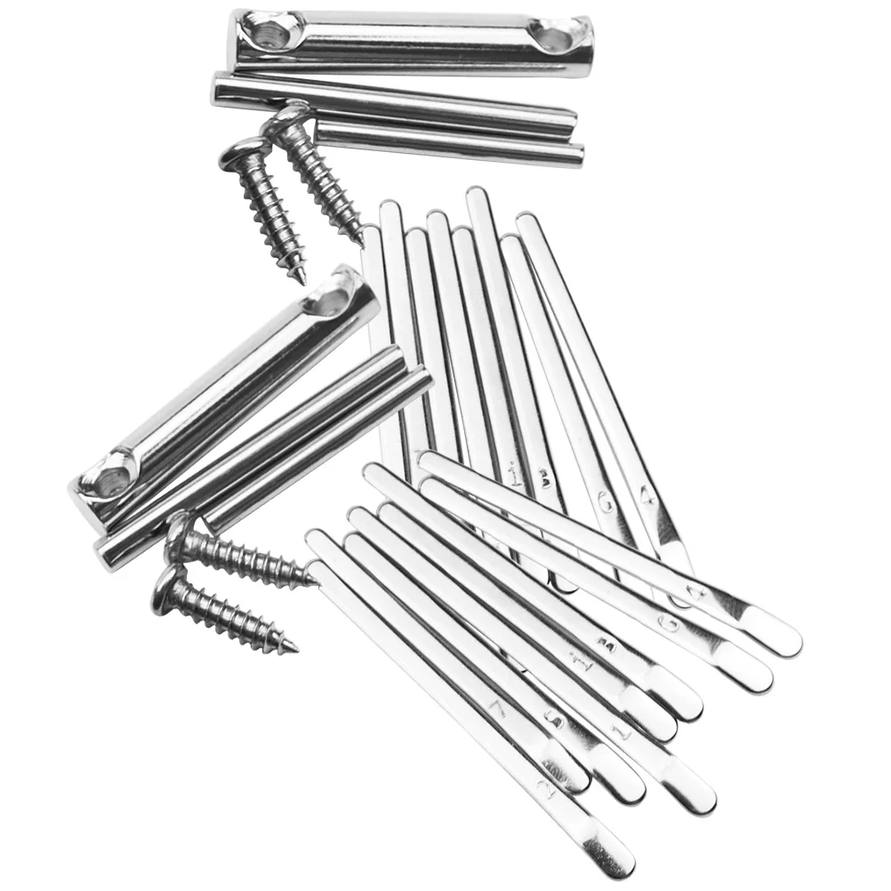 2 Sets Thumb Piano Shrapnel Kalimba for Kids Miniature 8 Keys Unfinished Metal Beginner Child