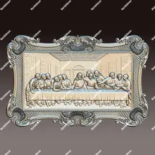 

3D STL Model Da Vinci's Last Supper for CNC Router Engraving & 3D Printing Relief Support ZBrush Artcam Aspire Cut3d