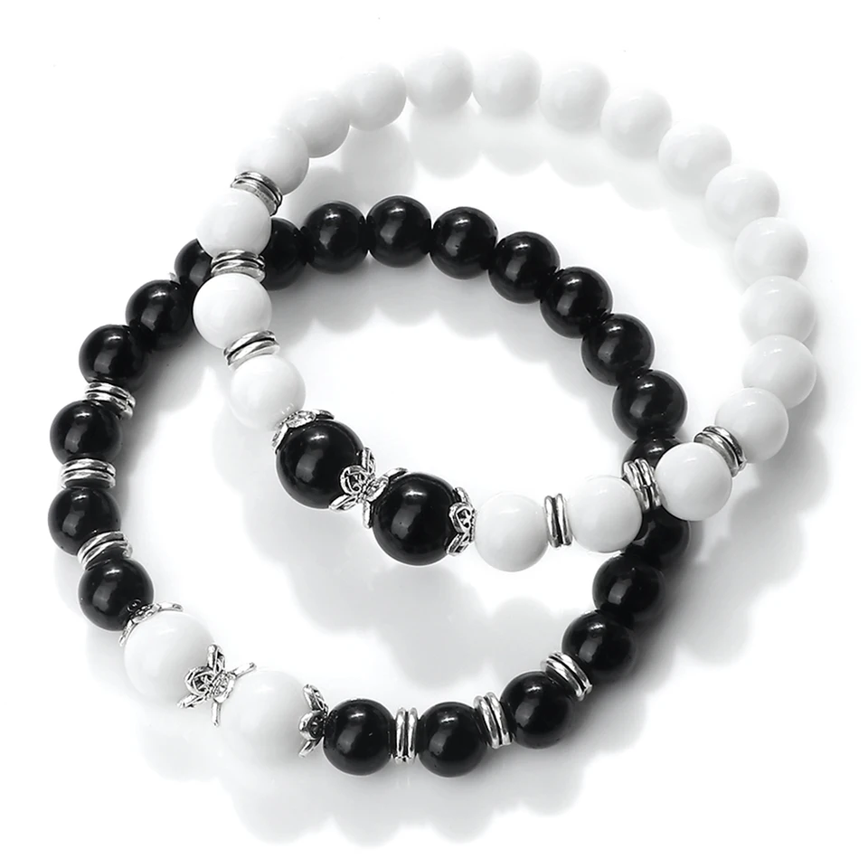 Bracciale In Ossidiana Nera Con Perline – Gioiello Unisex Di Protezione E Benessere, Diametro 7 Cm