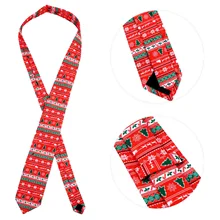 

1 Pc Fabric Tie Exquisite Festive Costume Supply Printed Necktie Party Prop