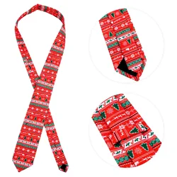 1 Pc Fabric Tie Exquisite Festive Costume Supply Printed Necktie Party Prop