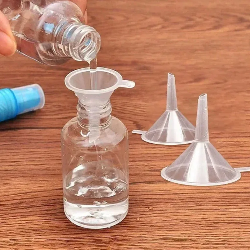 

5/10Pcs Transparent Plastic Mini Funnel Filling Small Empty Bottle Packing Tool Travel Mini Small Funnels For Perfume Essential