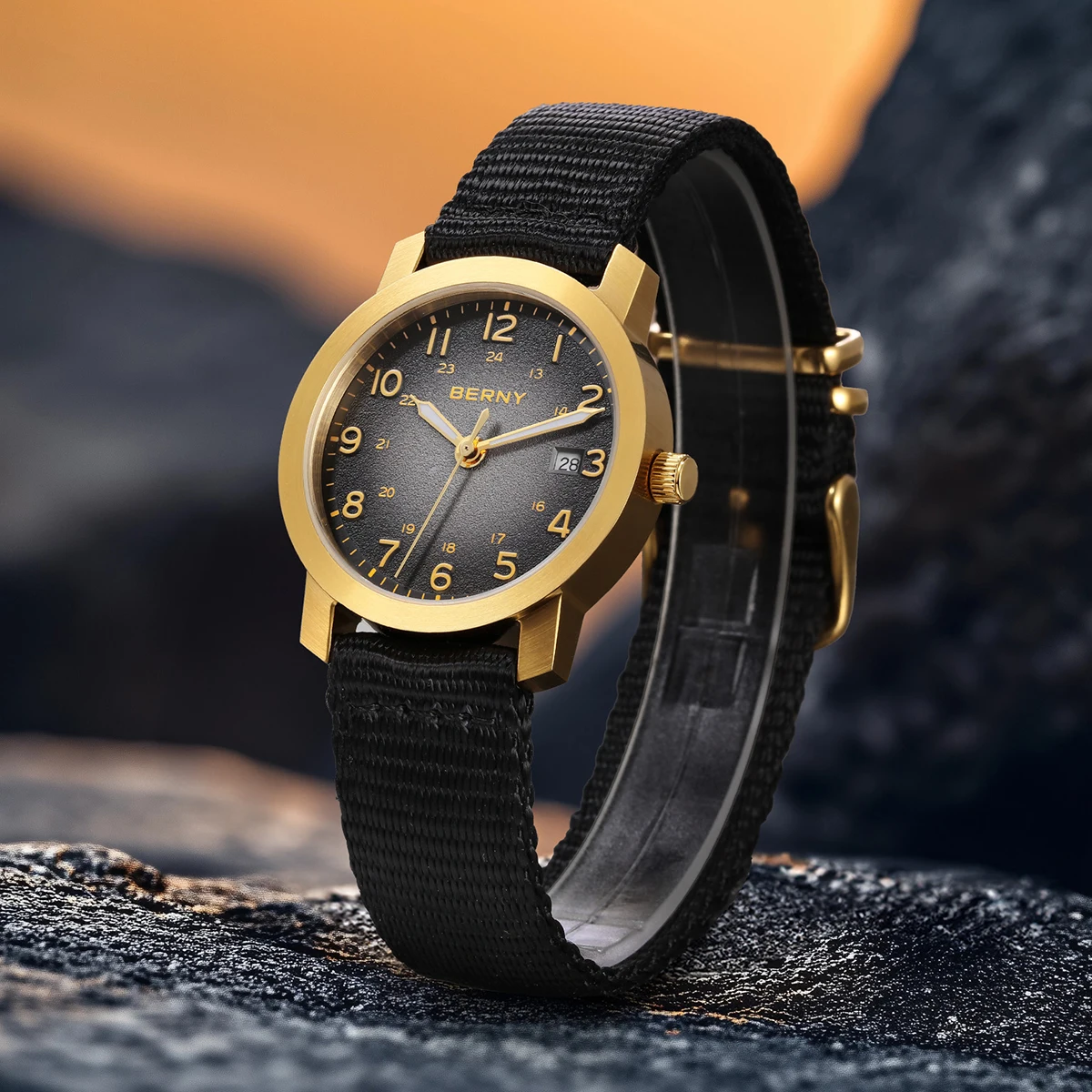 BERNY Herrenuhr, leuchtend, modisch, lässig, kleines Zifferblatt, Herren-Quarzuhren, leichter Kalender, leicht ablesbare Herren-Sport-Armbanduhr – Detail 14