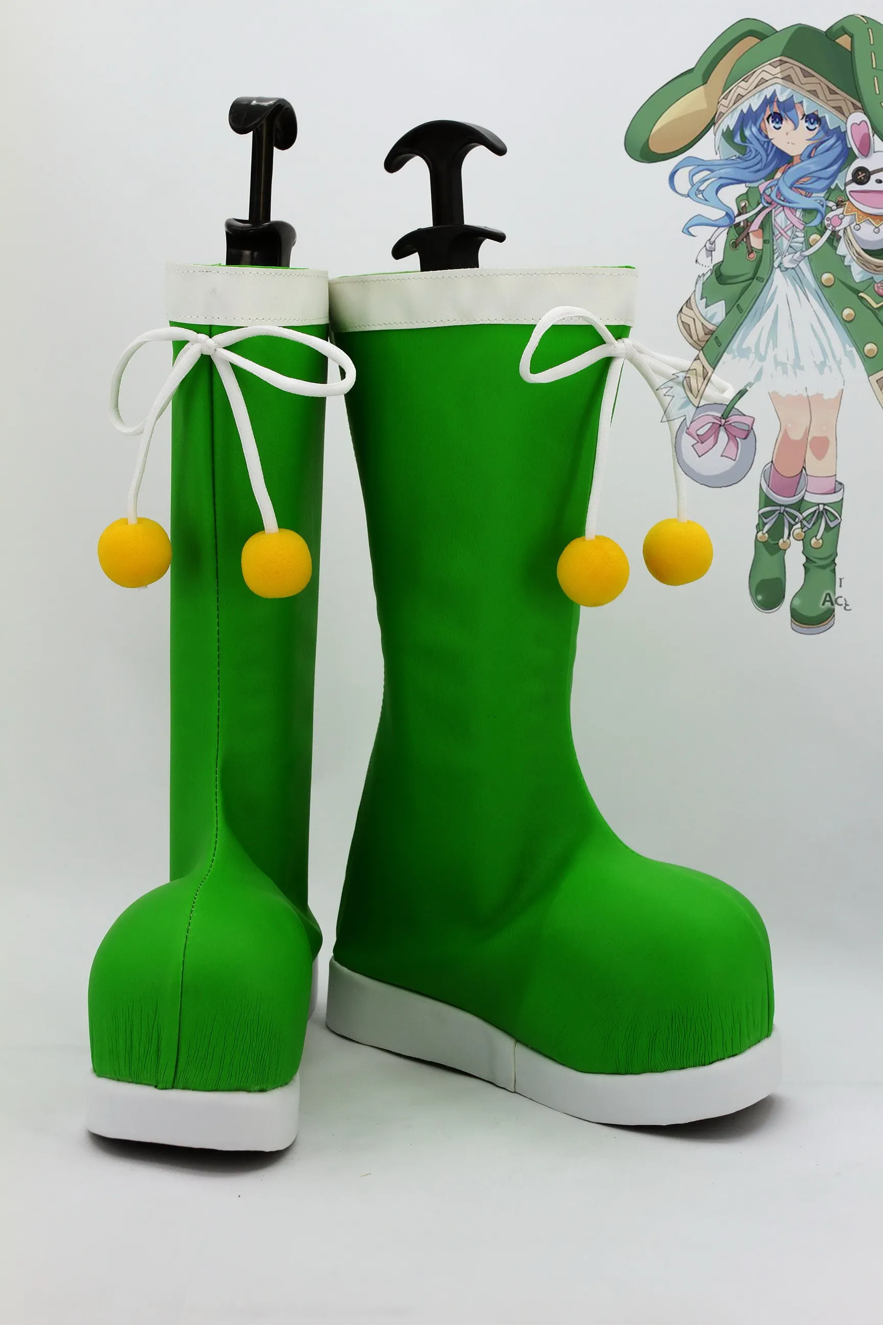 Generic Black and Red Accent High Heel Boots for Cosplay Events
