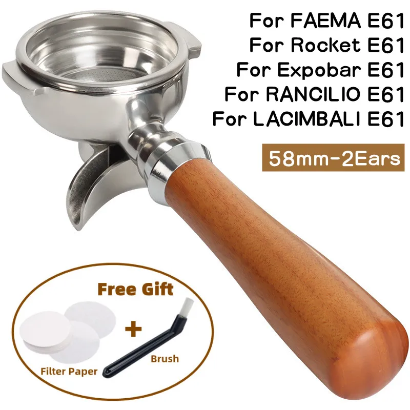 Sostituzione Portafiltro Caffè, Doppio Beccuccio, Flusso Diviso, Per Faema, Rocket, Expobar, Rancilio, Lacimbali E61 Grouphead, 58Mm