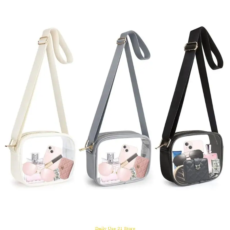 

Small Clear Crossbody Bags for Women Purses Fashion Leathers Zipper Handbags