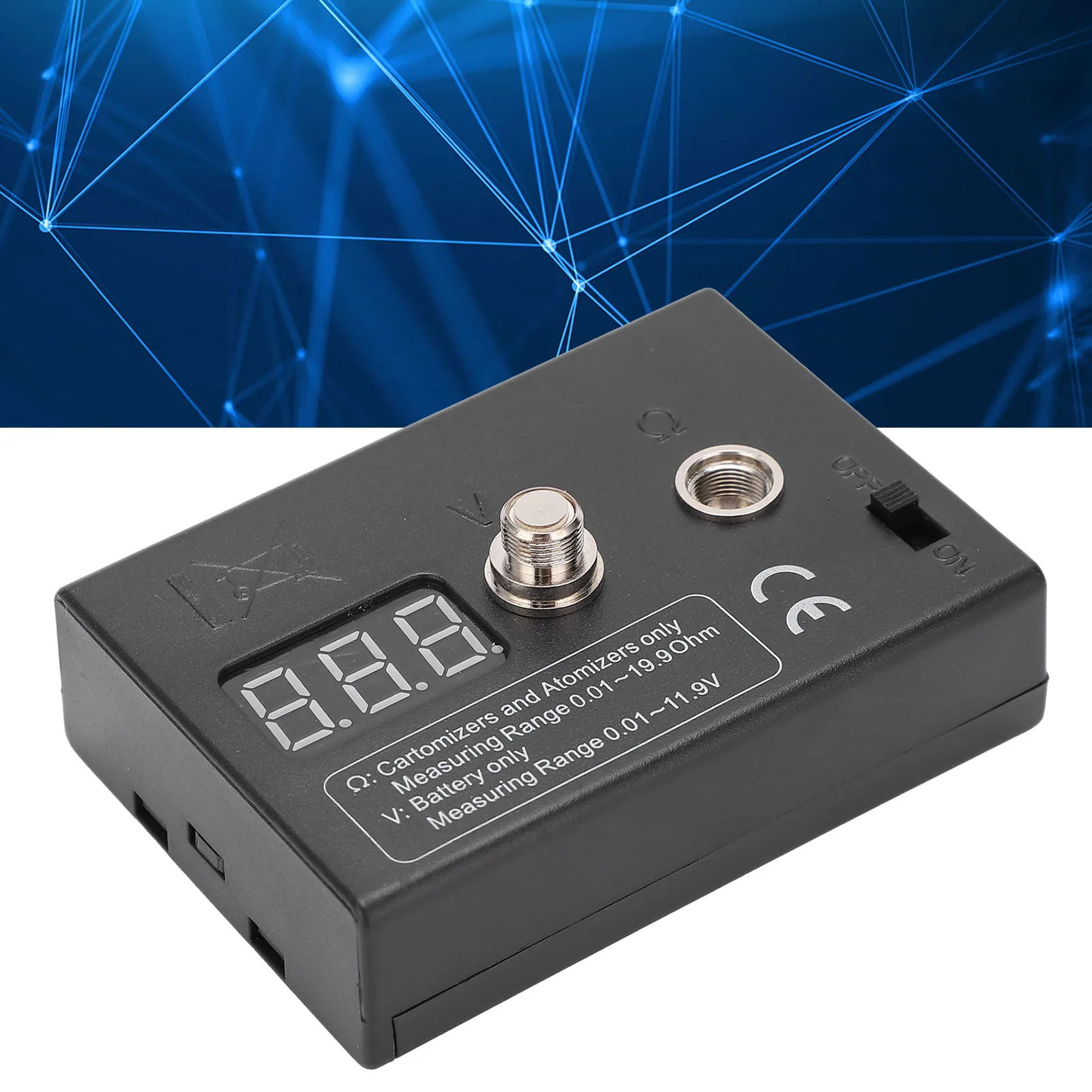 Resistance OHM Meter Measuring Reader Coil Tester Wire DIY Tool Atomizer 3V 0.01-20&Omega;