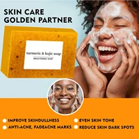 Turmeric Kojic Acid Glow Soap Dark Spot Acne Removal Even Skin Tone Mositen Smooth Skin Deep Cleansing Handmade Soap 6