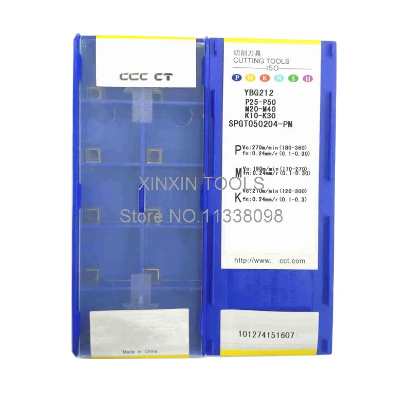 

SPGT050204-PM YBG212, 10 шт. вставок для быстрого сверления SPGT050204 для стали и нержавеющей стали