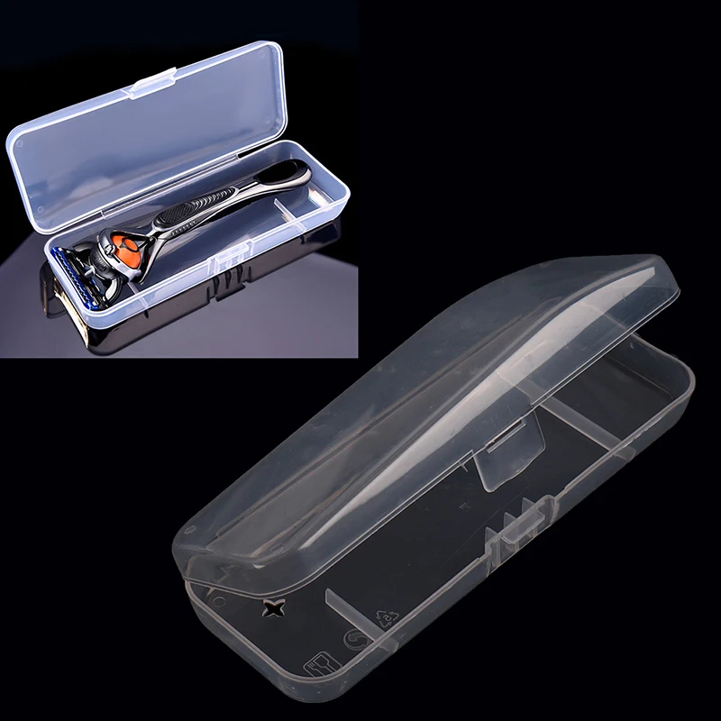 Razor Storage Box Men Universal Shaver Storage Box Handle Full Transparent Plastic Case Razor Boxs Eco-Friendly PP Shaving