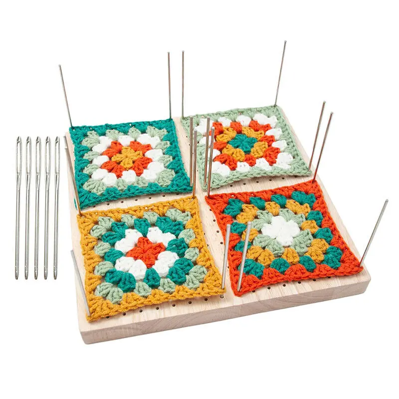 Wood Blocking Board For Knitting Granny Square Blocking Board Blocking  Boards Rod Pins & Rod Stabilizer
