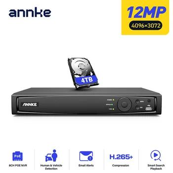 ANNKE H.265+ Ultra HD 12MP POE NVR Network Video Recorder 8/16CH NVR For POE IP Camera P2P Cloud Function Plug And Play 1