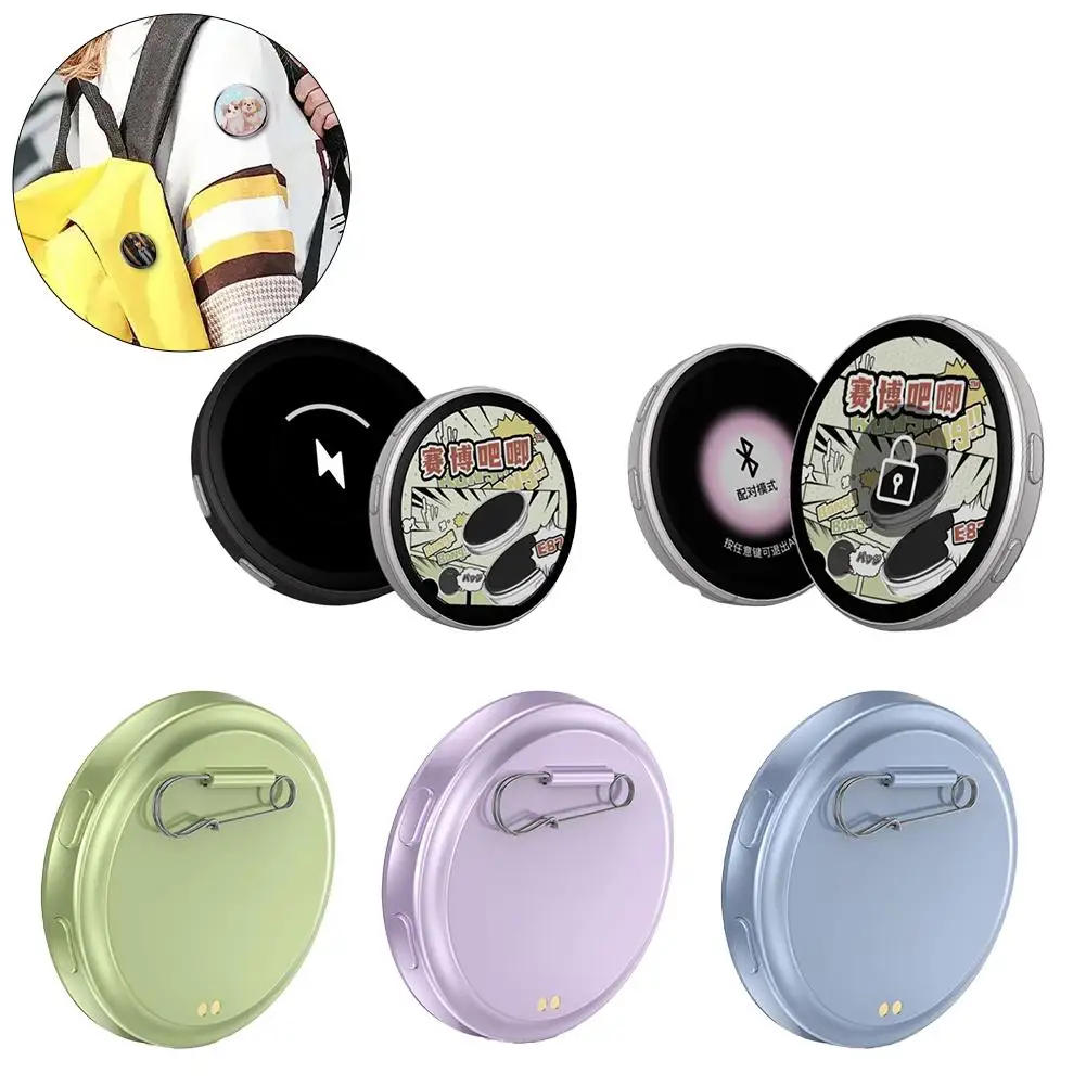 스마트 사이버 배지 E-BADGE 1.7인치 HD 터치 전자 디스플레이 화면, 사진 및 비디오 플레이어 애니메이션 주변 기프트