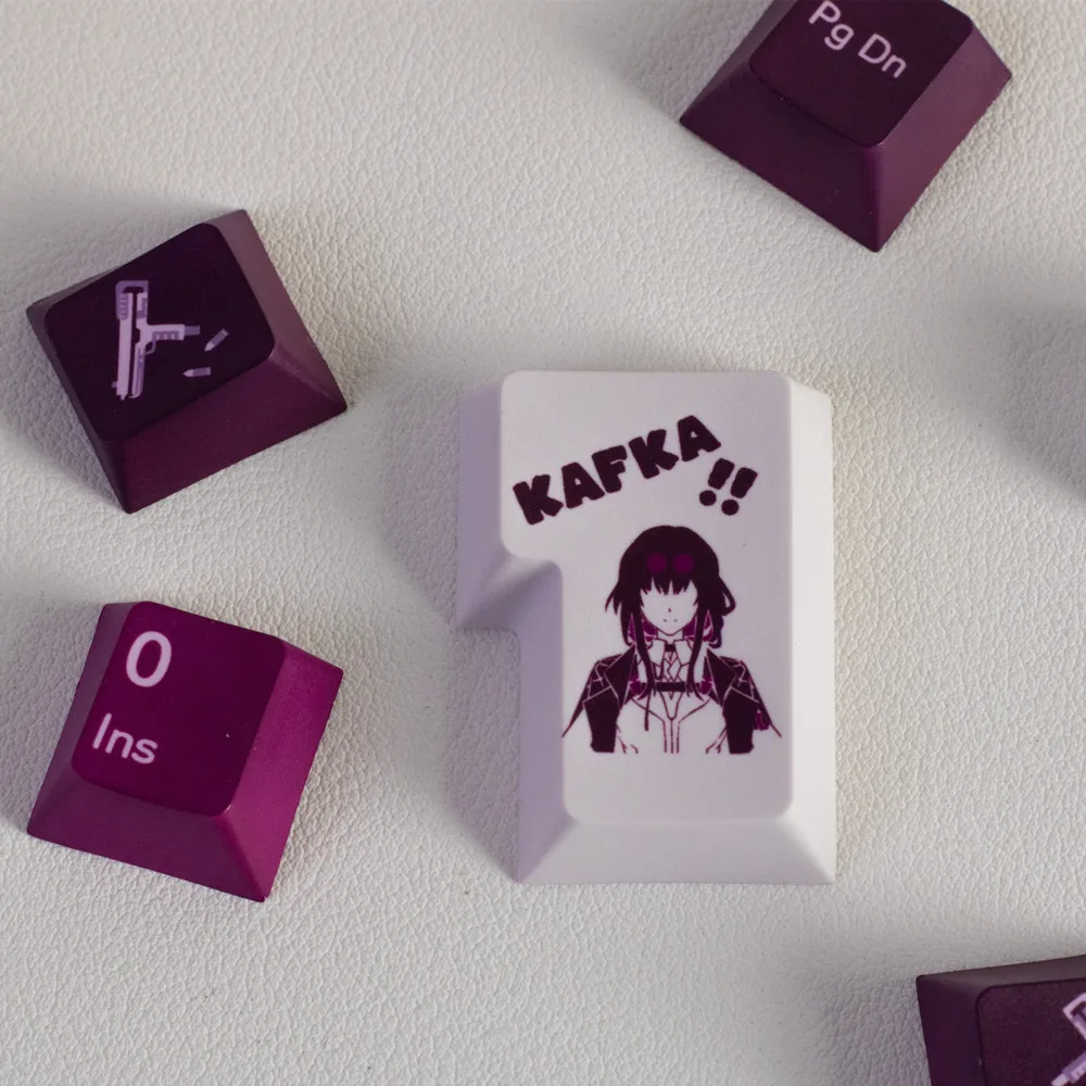 Quadrático Elemento Tema Keycap Perfil Cereja Dye Subbed Material Pbt Keycaps para Switches mx Teclado Mecânico Kafka 142 Chaves - Imagem 3