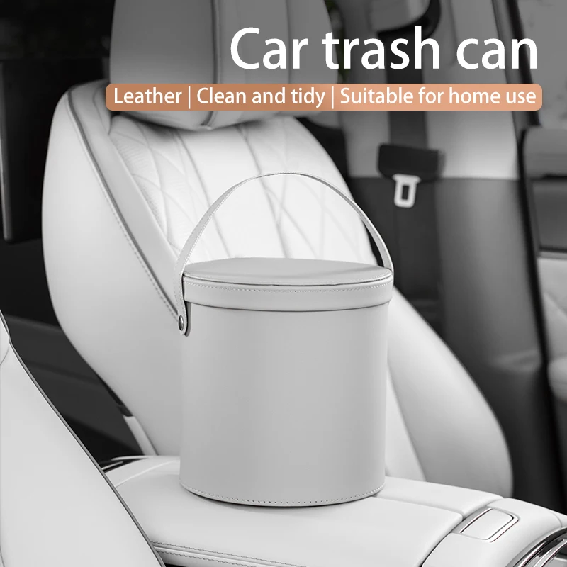 Car trash can Leather storage bucket For Mercedes Benz, BMW, Audi, Hyundai, Ford, Toyota, Honda, Tesla Storage car accessories