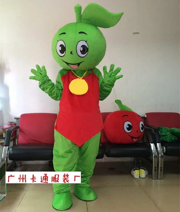 

Little Apple Mascot Costume Fruit Mascot Halloween Birthday Party Anime Cosplay Adult Size Fancy Dress