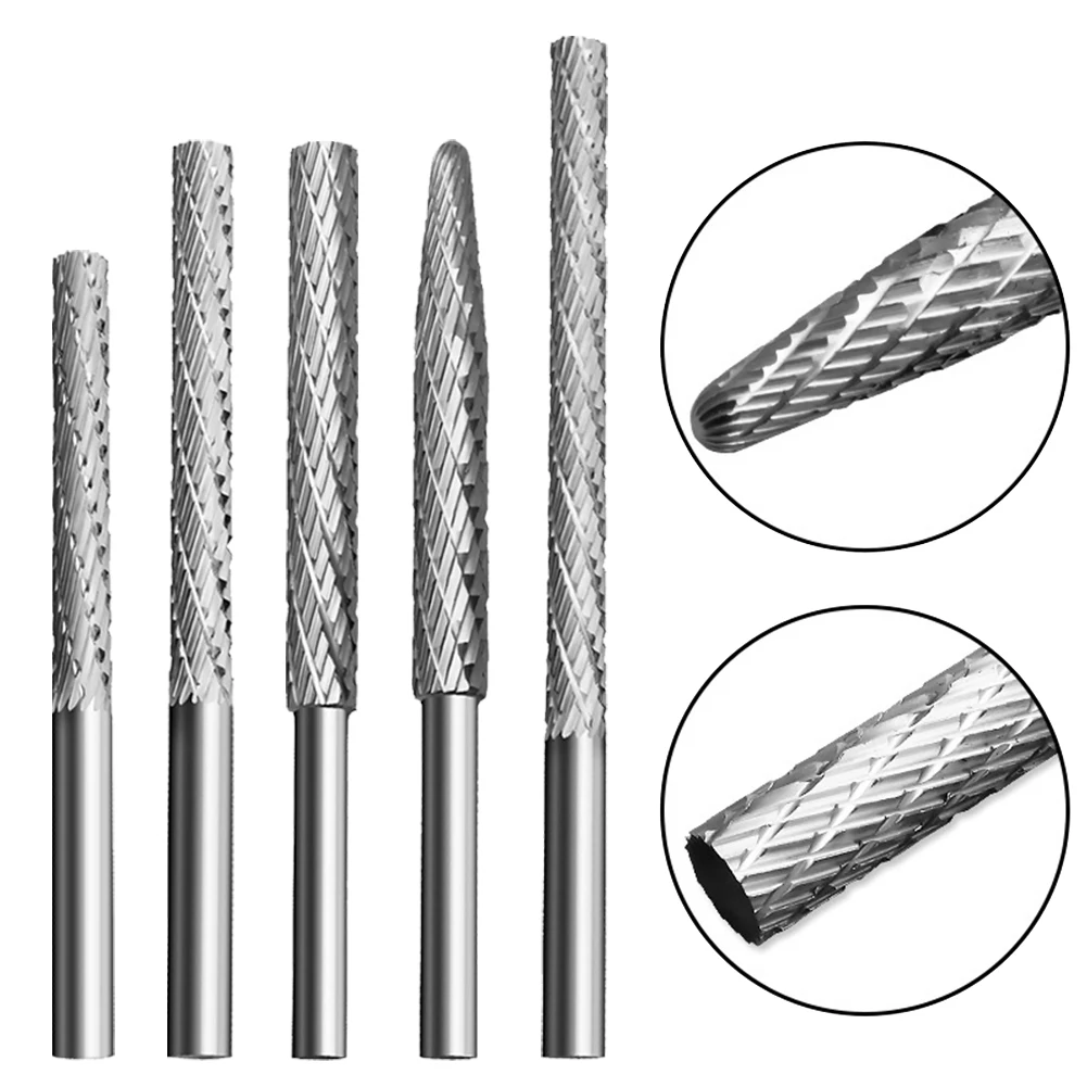 

1PC 6mm Rotary Burr Cutter High Speed Steel Rotary File For Accessories Milling Cutter Drill Bit Engraving Bits Hand Tool