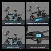US Stock Adult Folding Electric Bike For 2 People Powerful 500W 32KM/H Multi Shock Absorption Family Electric Bicycle Men Women 6