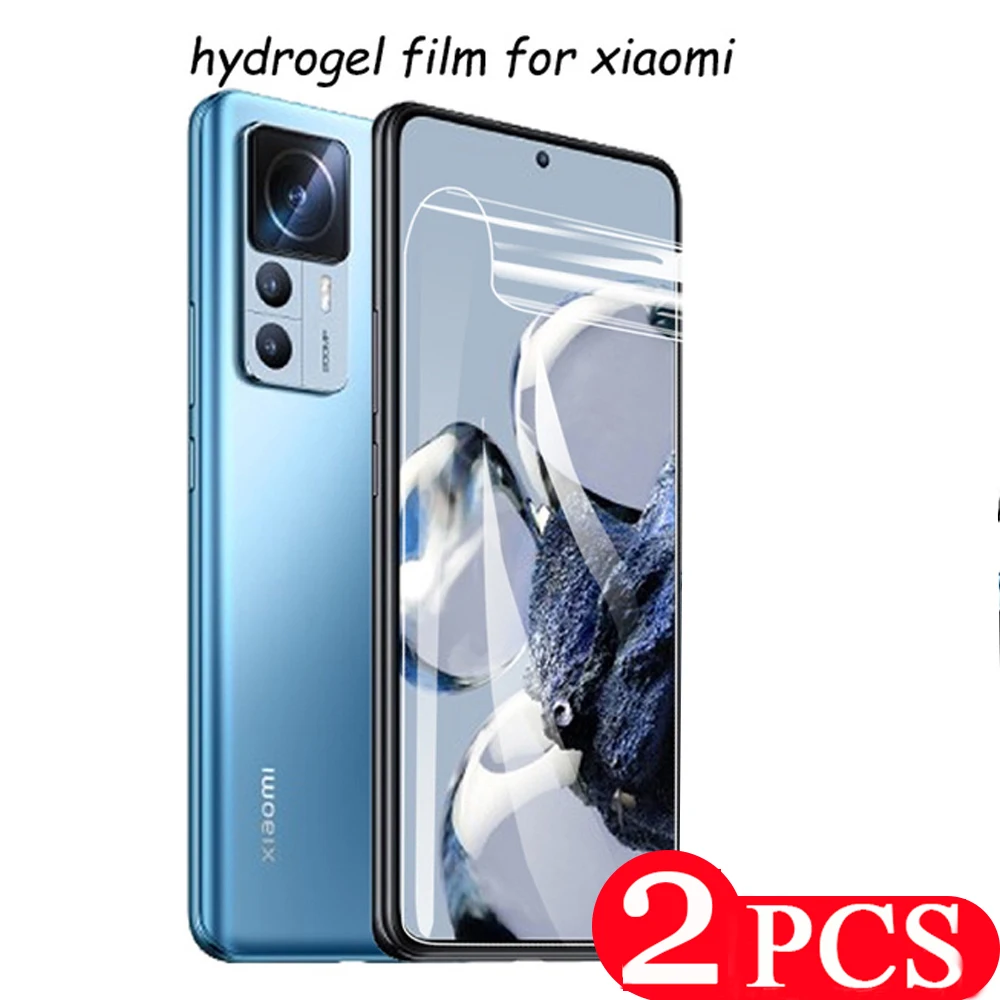 

2Pcs 9D cover for xiaomi 11 10 Ultra 12 lite NE 13 pro 12s 12x 11i 11x 10s 12T 11T 10T Hydrogel film screen protector Not Glass