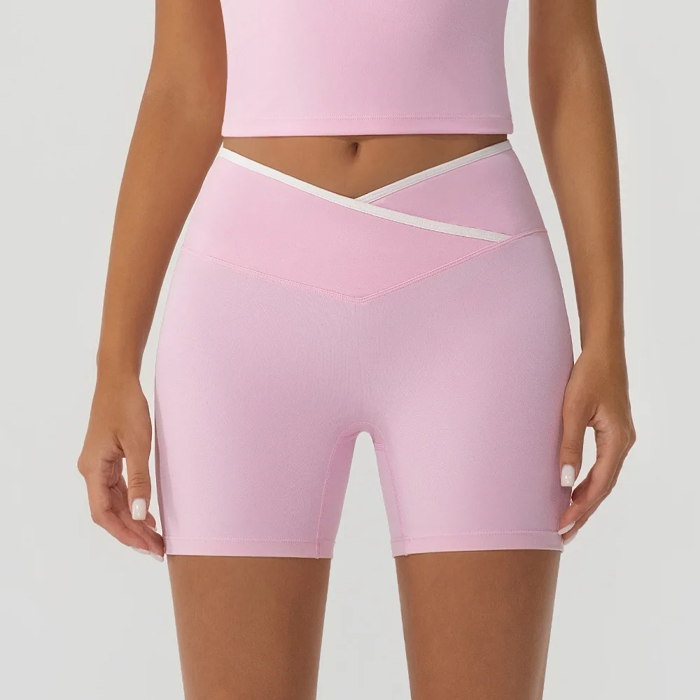 Cross Waist Cycling Shorts Women High Waisted Yoga Pants Leisure Female Gym Workout Sports Shorts Indoor Outdoor Short Leggings 7 S5b8fbe320cd14f48a06f487e592676443