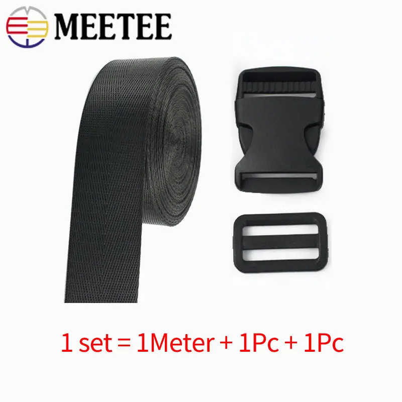 5 Sets 1 25mm Buckles Side Release Webbing Nylon Belt Strap Key Locking Protect Safety