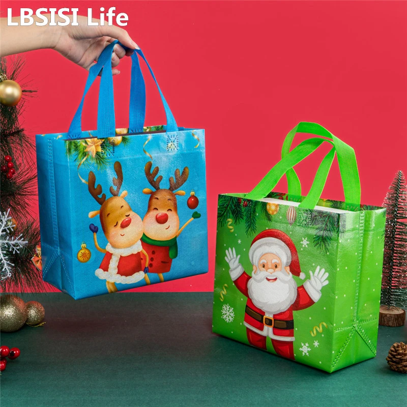 Waterproof Bag Christmas Gifts Cloth Christmas Bags Gifts 12pc