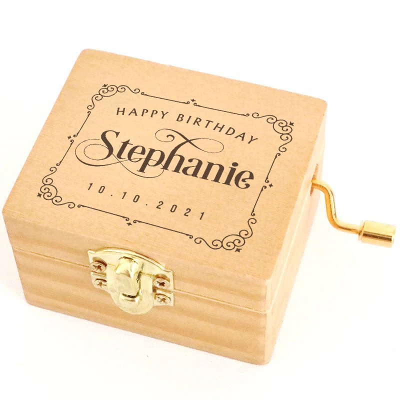 

Father's Day Personalized Music Box Music Available Boxes for Gifts Custom Engraved Music Boxes Wood Music Box