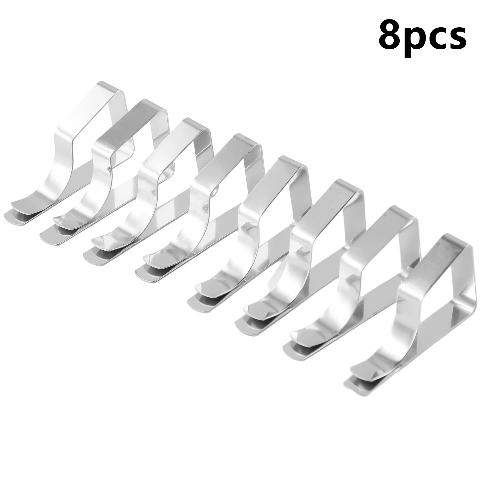 

8 Pcs Stainless Steel Tablecloth Clamps Table Cloth Clips Holder Clip For Party Wedding Table Cover Clamps Decorative