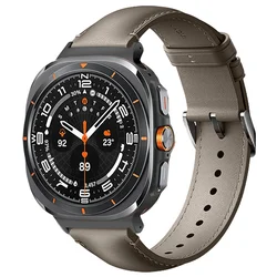 Premium Leather Strap - Curved End Design, No Gaps for Galaxy Watch 7 Ultra (LBr)