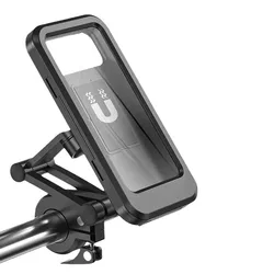 Universal Waterproof Magnetic Bike Phone Holder with 360° Swivel (Black)