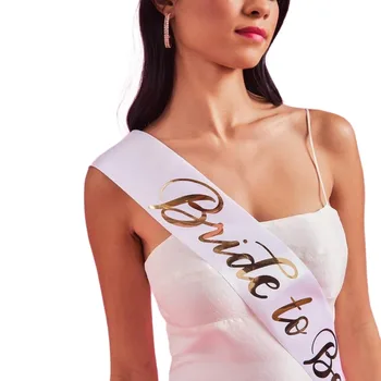 Fascia da sposa con motivo bronzato, elegante cintura da spalla, decorazione per la futura sposa, per matrimonio e addio al nubilato
