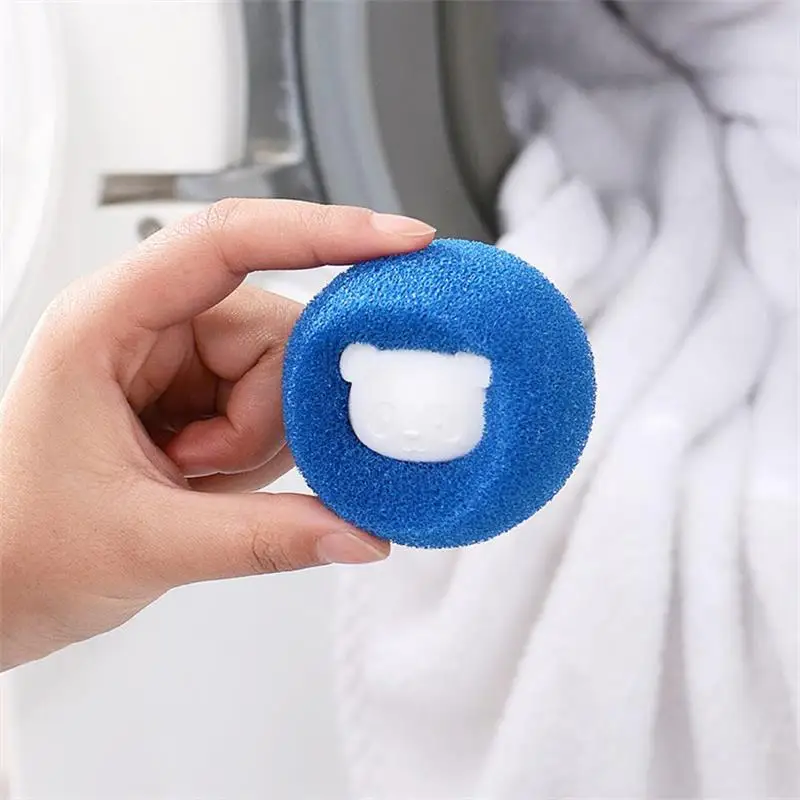 Washing Balls Washing Machine Sponge Cleaning Anti Twinning Cleanable Adsorbable Hair Cartoon Xiong Decontaminating