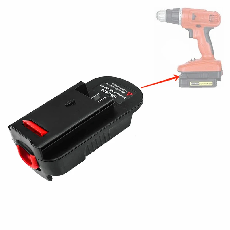 Adattatore Di Conversione Batteria Hpa1820 Per Black Decker/Stanley/Porter Cable 20V Max Batteria Al Litio Per Black Decker 18V Ni-Mh Tools