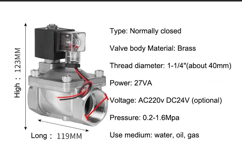 Kostenloser Versand Mit Manuelle Notfall Schalter Edelstahl Hochdruck Magnetventil DN15-50 AC220V DC24V Für Wasser Öl Luft – Detail 16