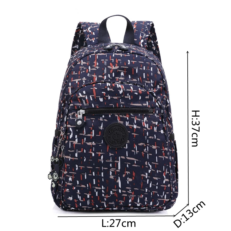 TEGAOTE High Quality New Nylon Flower Pattern Fashion Casual A4 Girl Boy Women Men School Backpack Lightweight Travel Bag M1318 6