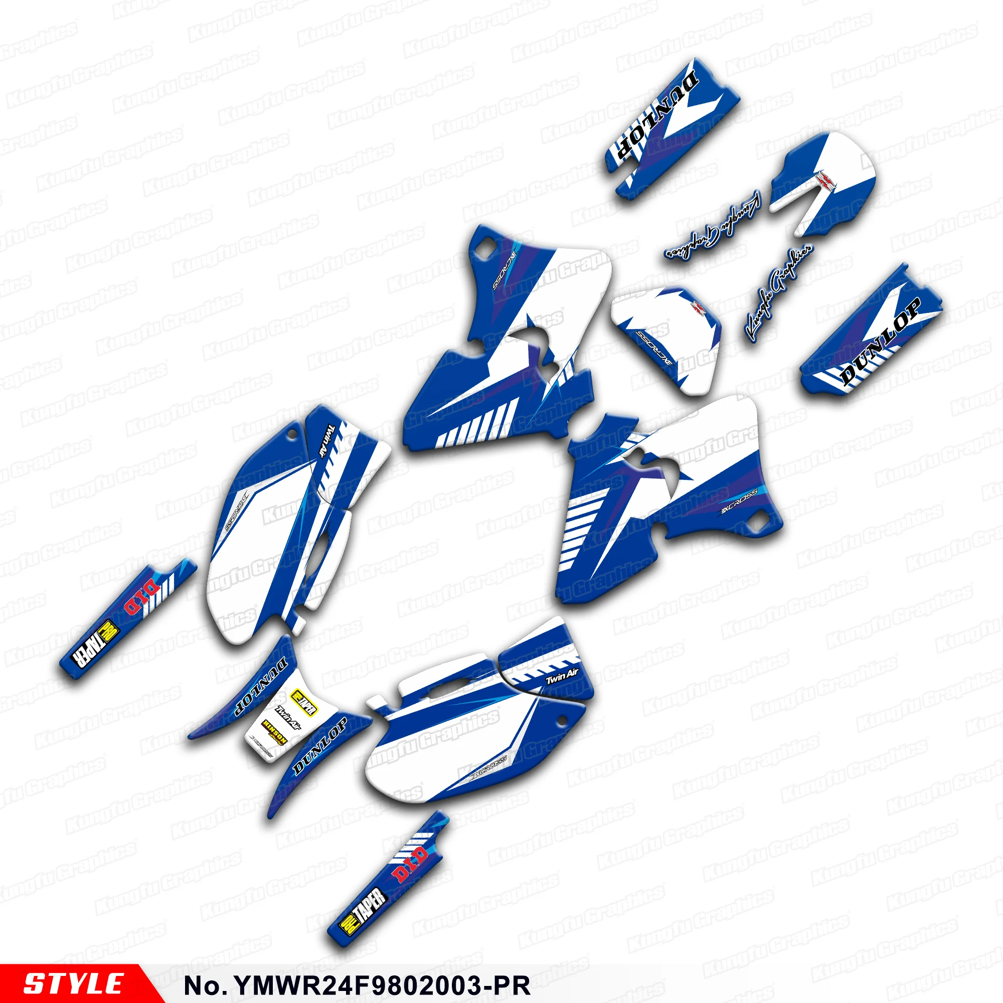 

Наклейки для мотоциклов, ламинированные наклейки для Yamaha WRF 250 400 426 1998 1999 2000 2001, YMWR24F9802003-PR