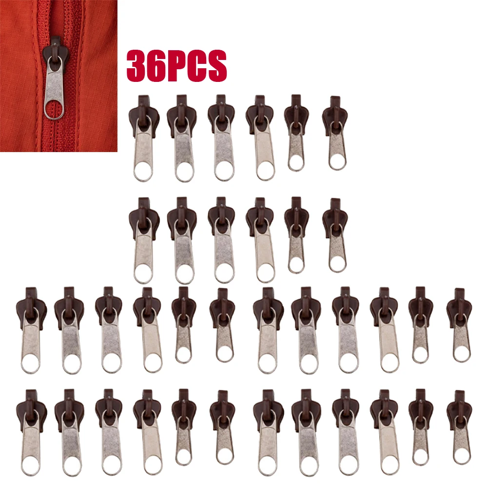 36PCS Brown Silver