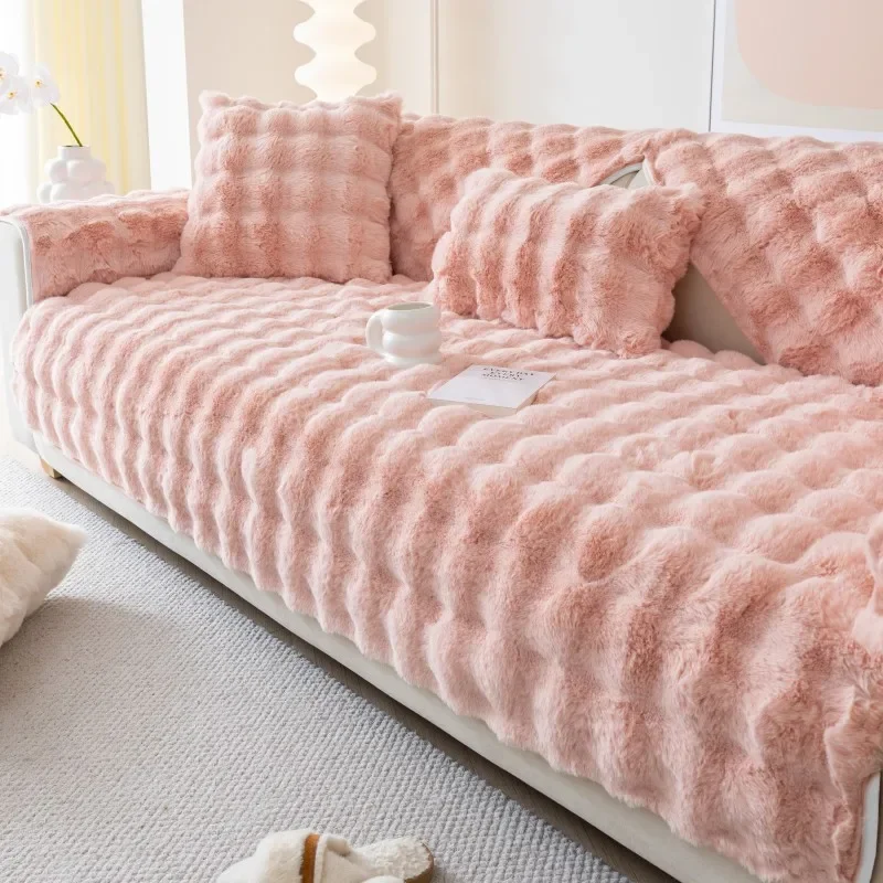 Thicken Plush Sofa Towel Nordic Universal Sofa Cover Non-Slip Combination Couch Covers Sofa Towel for Living Room Decor