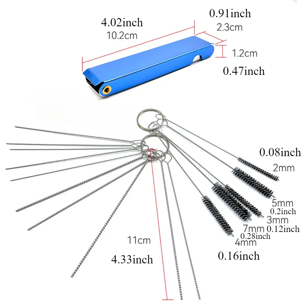 Car Carburetor Clean Brush Set Dirt Carbon Chain Saw Scraper Stainless Steel Needle Motorcycle Aluminum Box Spray Gun Cleaning carburetor repair tool kit,carburetor repair tool,carburetor cleaner,carburetor cleaner kit